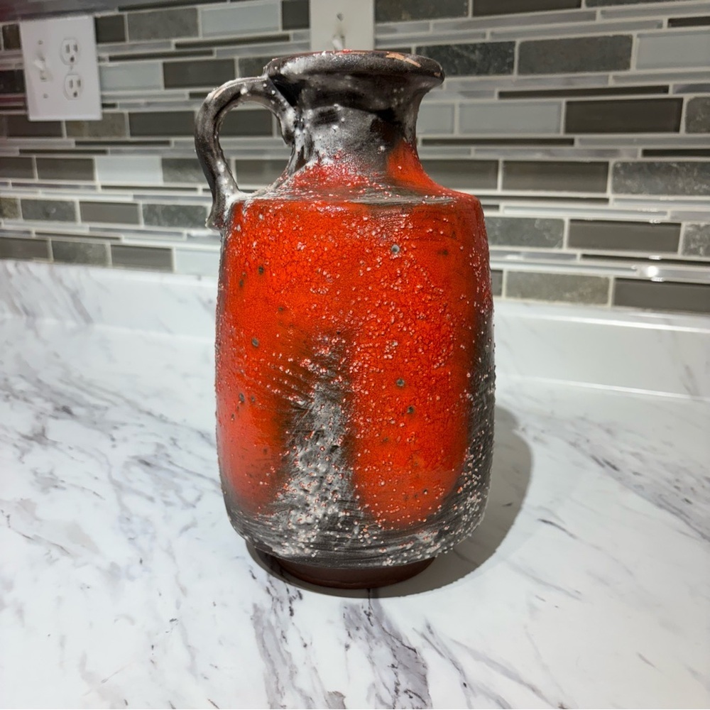 Carstens Tönnieshof Fat Lava Vase 7065- 25 West Germany 70s MCM Modernist - Picture 14 of 14